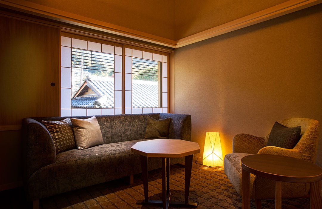 image:Japanese Double Room with Japanese blue stone bath TYPE A