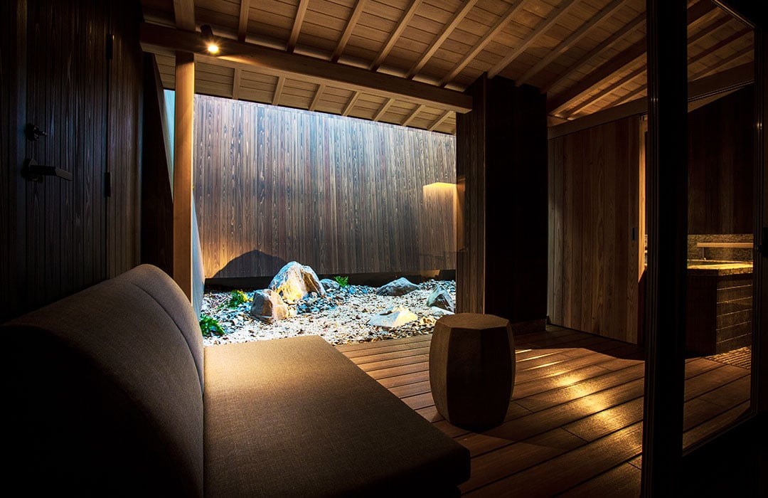 image:Japanese Twin Room with open-air bath/terrace & garden TYPE A