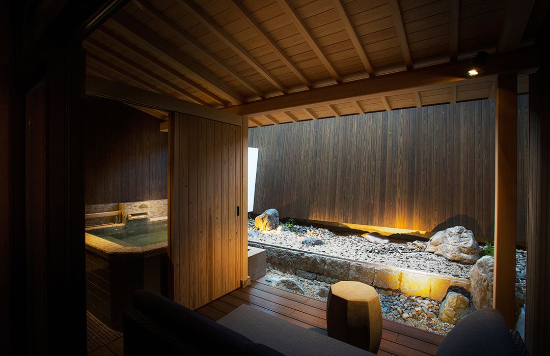image:Japanese Twin Room with open-air bath/terrace & garden TYPE C
